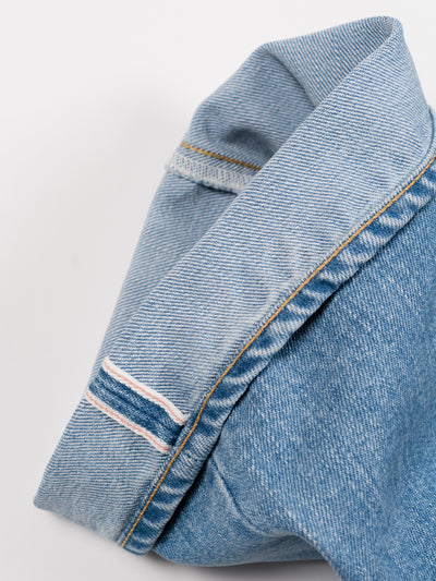 Wide Tapered Denim Used Ice Blue