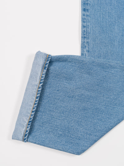 Wide Tapered Denim Used Ice Blue