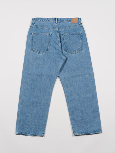 Wide Tapered Denim Used Ice Blue