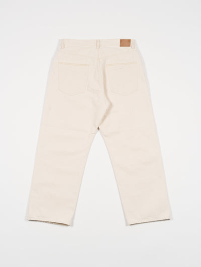 Wide Tapered Katsuragi Denim Ecru