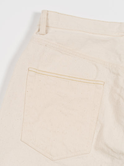 Wide Tapered Katsuragi Denim Ecru