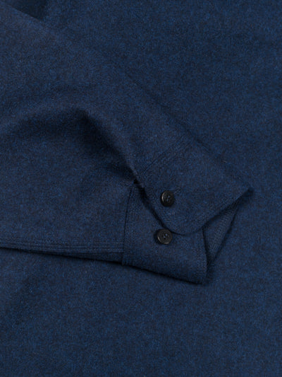 Wool Felt Overshirt Blue