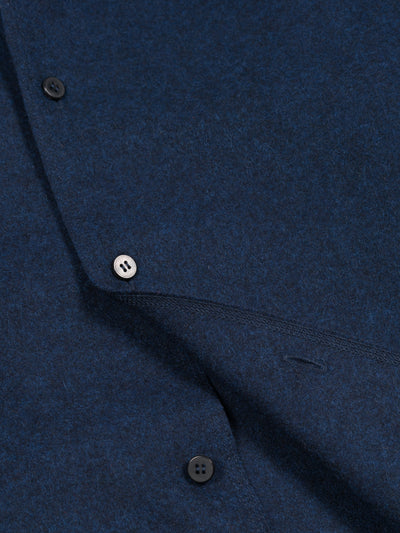 Wool Felt Overshirt Blue