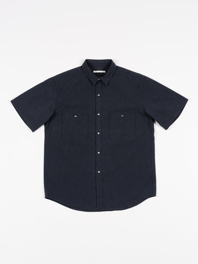 Work S/S Shirt Top Charcoal