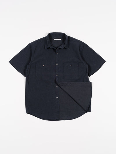 Work S/S Shirt Top Charcoal