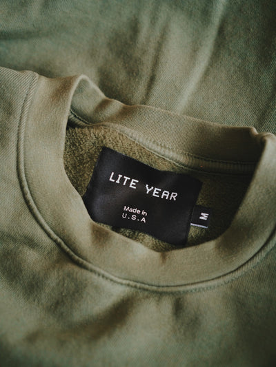 Crewneck Sweatshirt Washed Olive