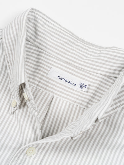 Button Down Stripe Wind Shirt Gray | Shirts | Meridian