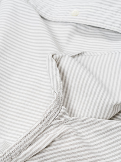 Button Down Stripe Wind Shirt Gray | Shirts | Meridian