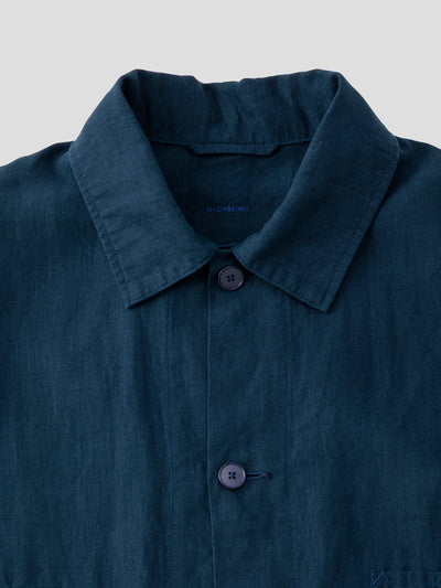 SH-CVRL-004 Coverall Shirt Navy Linen | Shirts