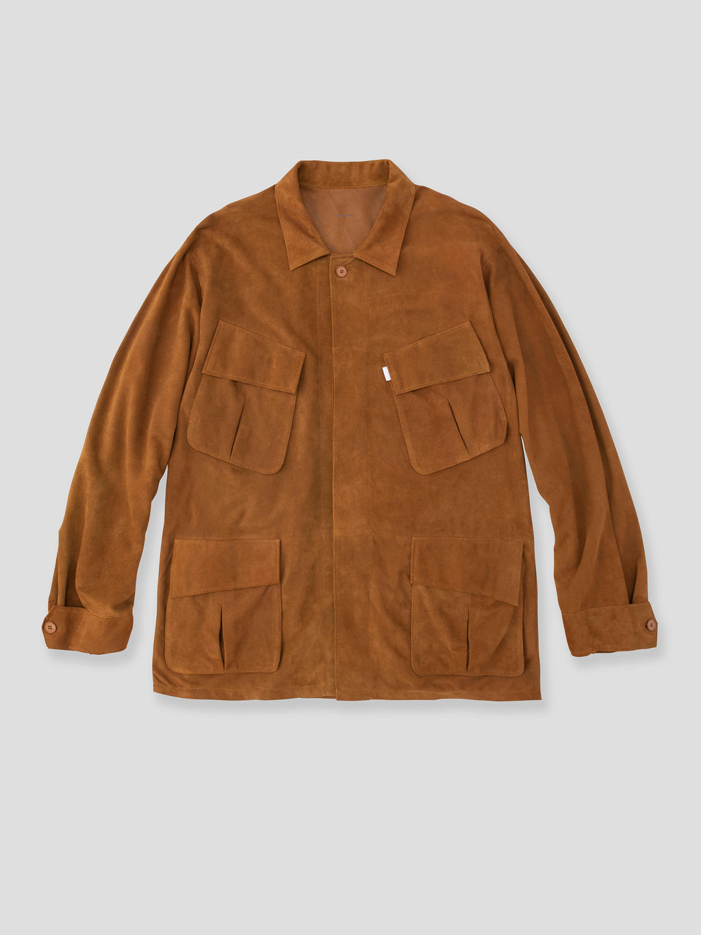 SH FTGJ 041 Fatigue Shirt Camel Sheep Suede | Shirts | Meridian