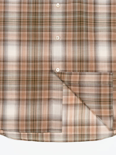 Wool Recycled Polyester Cloth Shirt Beige Check | Shirts | Meridian