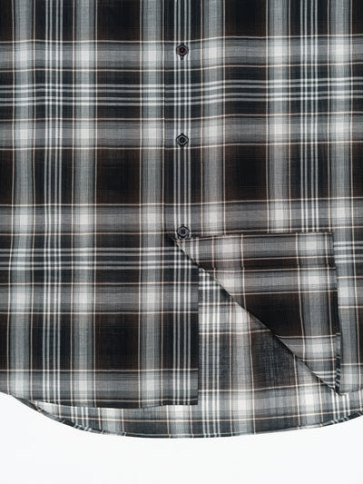 Wool Recycled Polyester Cloth Shirt Black Check | Shirts | Meridian