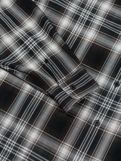Wool Recycled Polyester Cloth Shirt Black Check | Shirts | Meridian