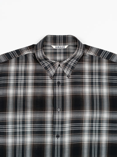 Wool Recycled Polyester Cloth Shirt Black Check | Shirts | Meridian